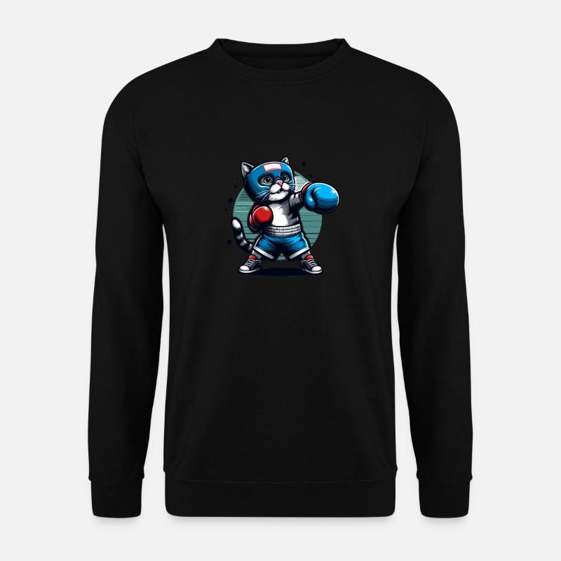 Chat de boxe - Sweat-shirt Unisexe - noir
