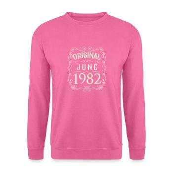 Vintage - Original since June 1982 Birthday - Unisex Sweatshirt - pink - Front