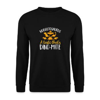 Dino Nuggets Nuggets de poulet dinosaure - Sweat-shirt Unisexe - noir - Devant - Alina (178cm) & Michal (187cm)