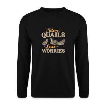 Quail Bird - Unisex Sweatshirt - black - Front - Alina (178cm) & Michal (187cm)