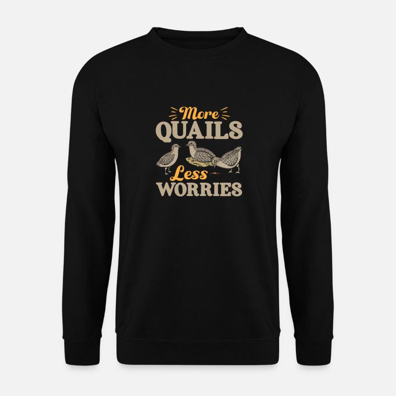 Wachtel Vogel - Unisex Pullover - Schwarz