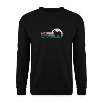 Best Chow Chow Dad Ever Retro Chow Chow Dog - Unisex Sweatshirt - black - Front - Alina (178cm) & Michal (187cm)