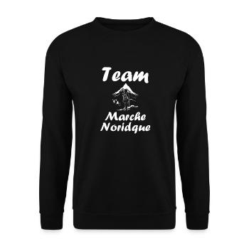 Randonné humour marche nordique - Sweat-shirt Unisexe - noir - Devant - Alina (178cm) & Michal (187cm)