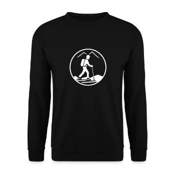 Randonné humour marche nordique - Sweat-shirt Unisexe - noir - Devant - Alina (178cm) & Michal (187cm)