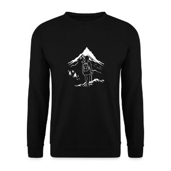 Randonné humour marche nordique - Sweat-shirt Unisexe - noir - Devant - Alina (178cm) & Michal (187cm)