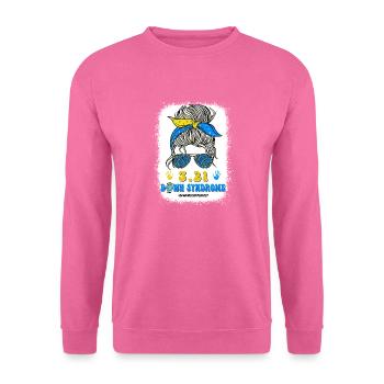 Journée de sensibilisation au syndrome de Down DownRightPerfect - Sweat-shirt Unisexe - rose - Devant