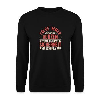 Dicton de motivation, Sarcasme, Paresseux, Sarcastique - Sweat-shirt Unisexe - noir - Devant - Alina (178cm) & Michal (187cm)