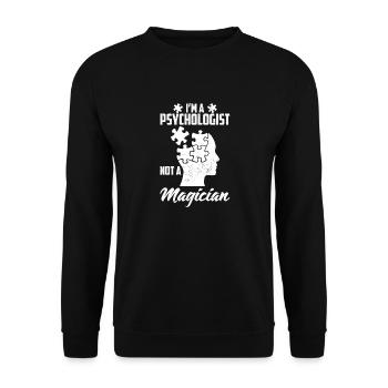 Je suis un psychologue, pas un magicien, la science - Sweat-shirt Unisexe - noir - Devant - Alina (178cm) & Michal (187cm)