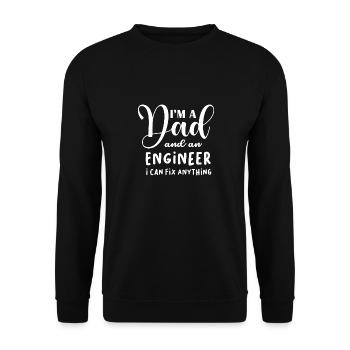 Papa - Sweat-shirt Unisexe - noir - Devant - Alina (178cm) & Michal (187cm)