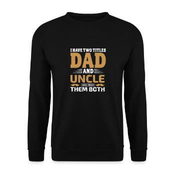 Papa - Sweat-shirt Unisexe - noir - Devant - Alina (178cm) & Michal (187cm)