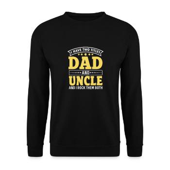 Papa - Sweat-shirt Unisexe - noir - Devant - Alina (178cm) & Michal (187cm)