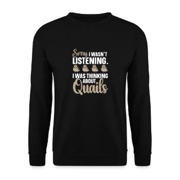 Quail Bird - Unisex Sweatshirt - black - Front - Alina (178cm) & Michal (187cm)