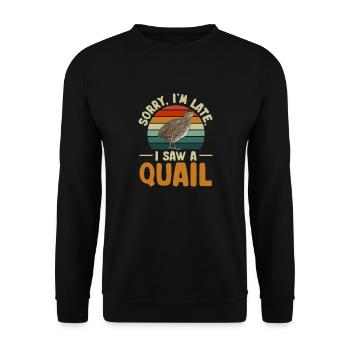 Quail Bird - Unisex Sweatshirt - black - Front - Alina (178cm) & Michal (187cm)