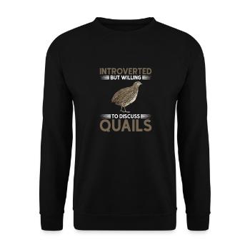 Quail Bird - Unisex Sweatshirt - black - Front - Alina (178cm) & Michal (187cm)