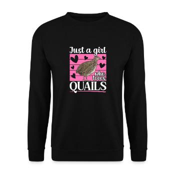 Quail Bird - Unisex Sweatshirt - black - Front - Alina (178cm) & Michal (187cm)