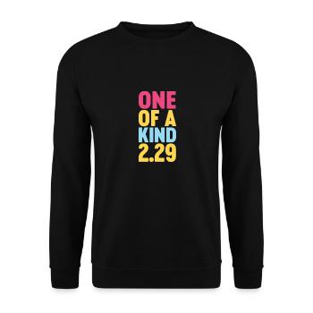 Feb 29th Birthday February 29th Leap Year - Unisex Sweatshirt - black - Front - Alina (178cm) & Michal (187cm)