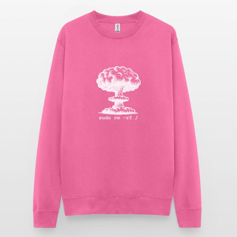 Linux Funny Linux Command Sudo RM RF for Men Unisex Sweatshirt