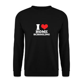 J’aime l’école à la maison L’école à la maison Maman - Sweat-shirt Unisexe - noir - Devant - Alina (178cm) & Michal (187cm)