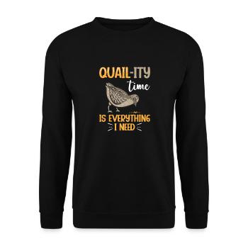 Quail Bird - Unisex Sweatshirt - black - Front - Alina (178cm) & Michal (187cm)