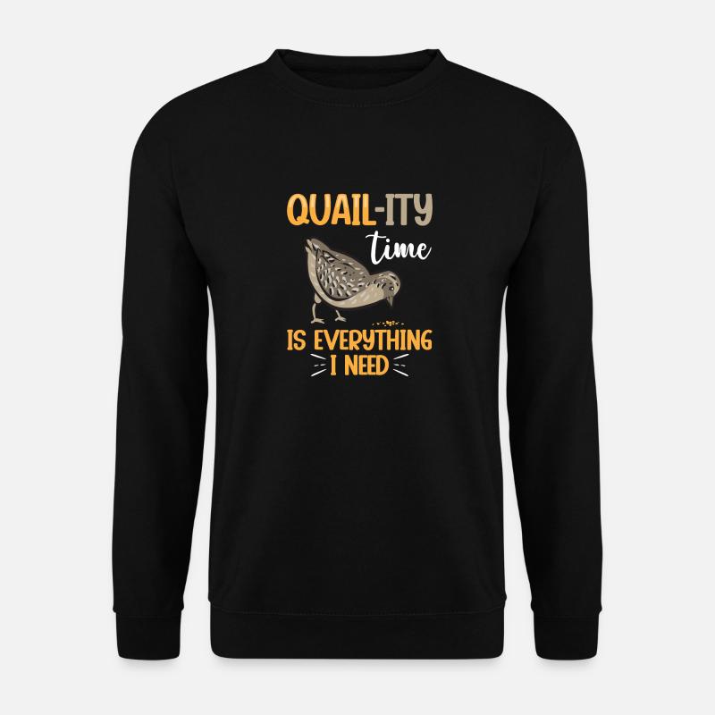 Wachtel Vogel - Unisex Pullover - Schwarz