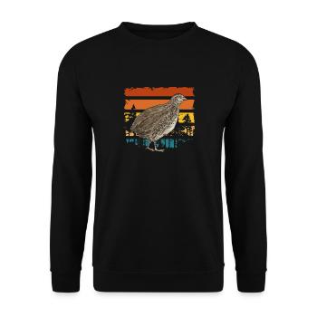 Quail Bird - Unisex Sweatshirt - black - Front - Alina (178cm) & Michal (187cm)