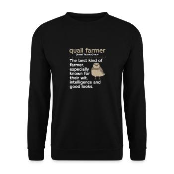 Quail Bird - Unisex Sweatshirt - black - Front - Alina (178cm) & Michal (187cm)