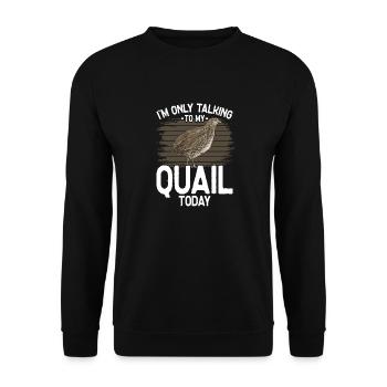 Quail Bird - Unisex Sweatshirt - black - Front - Alina (178cm) & Michal (187cm)