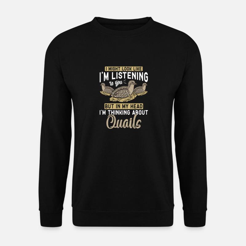 Wachtel Vogel - Unisex Pullover - Schwarz