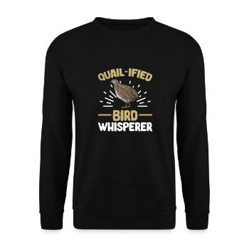 Quail Bird - Unisex Sweatshirt - black - Front - Alina (178cm) & Michal (187cm)