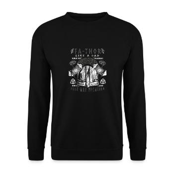 Vathor - Fête des pères Cadeau Fête des Pères Viking - Sweat-shirt Unisexe - noir - Devant - Alina (178cm) & Michal (187cm)