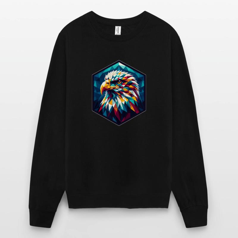White-tailed eagle in polygon representation Unisex Sweatshirt