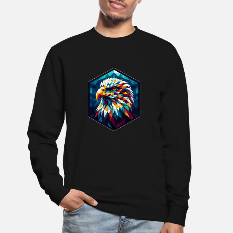 White-tailed eagle in polygon representation Unisex Sweatshirt
