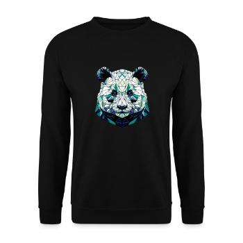 Panda dans la représentation polygonale - Sweat-shirt Unisexe - noir - Devant - Alina (178cm) & Michal (187cm)