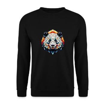 Panda dans la représentation polygonale - Sweat-shirt Unisexe - noir - Devant - Alina (178cm) & Michal (187cm)