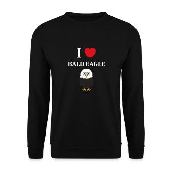 Citation humour Oiseau aigle - Sweat-shirt Unisexe - noir - Devant - Alina (178cm) & Michal (187cm)
