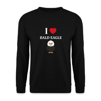 Citation humour Oiseau aigle - Sweat-shirt Unisexe - noir - Devant - Alina (178cm) & Michal (187cm)