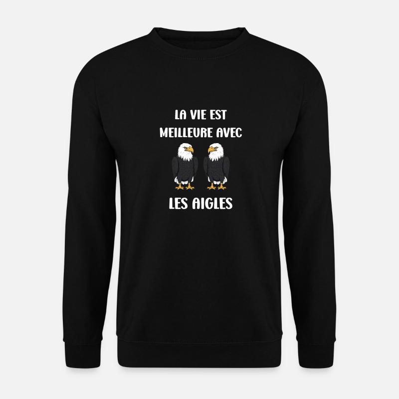 Citation humour Oiseau aigle - Sweat-shirt Unisexe - noir