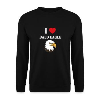 Citation humour Oiseau aigle - Sweat-shirt Unisexe - noir - Devant - Alina (178cm) & Michal (187cm)