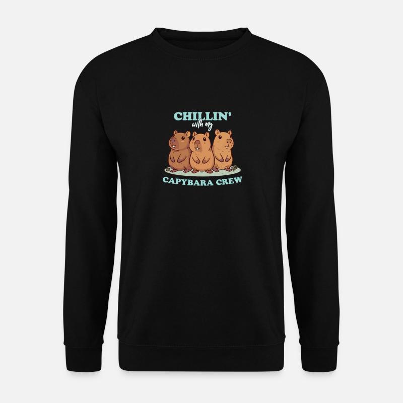 Avec mes amis Capybara - Sweat-shirt Unisexe - noir