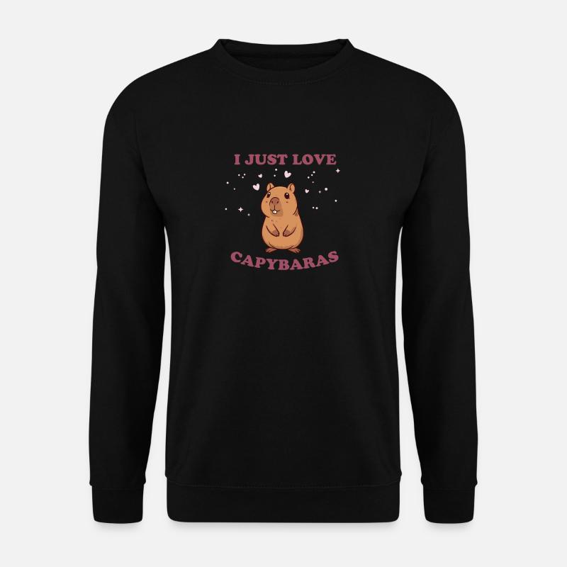 Ich liebe süße Capybaras - Unisex Pullover - Schwarz