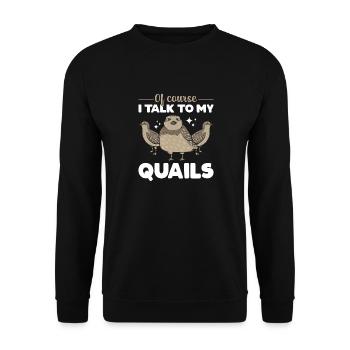 Quail Bird - Unisex Sweatshirt - black - Front - Alina (178cm) & Michal (187cm)