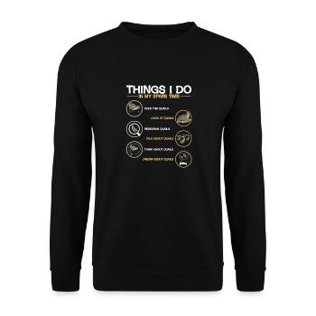 Quail Bird - Unisex Sweatshirt - black - Front - Alina (178cm) & Michal (187cm)