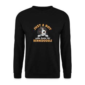 Chien Bernedoodle - Sweat-shirt Unisexe - noir - Devant - Alina (178cm) & Michal (187cm)