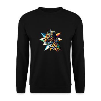 Cheetah - Unisex Sweatshirt - black - Front - Alina (178cm) & Michal (187cm)