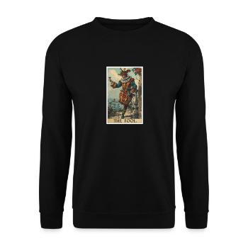 Tarot Cards Tarot Card The Fool The Fool - Unisex Sweatshirt - black - Front - Alina (178cm) & Michal (187cm)