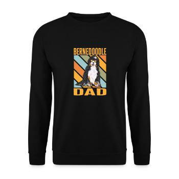 Bernedoodle Dog - Unisex Sweatshirt - black - Front - Alina (178cm) & Michal (187cm)