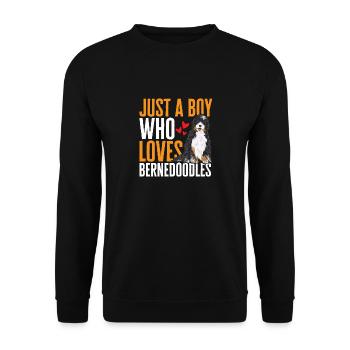 Chien Bernedoodle - Sweat-shirt Unisexe - noir - Devant - Alina (178cm) & Michal (187cm)