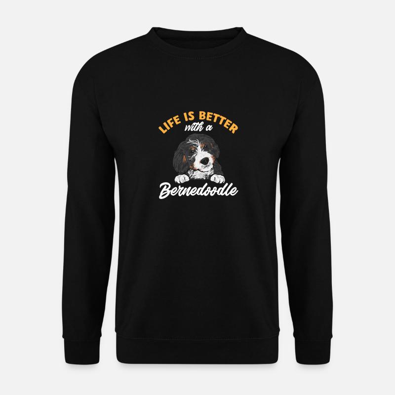 Bernedoodle Dog - Unisex Sweatshirt - black