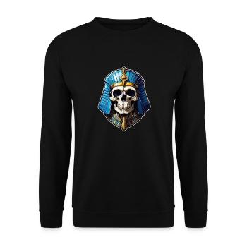 Pharaoh- Mummy - Egypt - Unisex Sweatshirt - black - Front - Alina (178cm) & Michal (187cm)