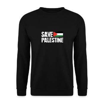 Palestine libre Gaza Drapeau arabe Liberté - Sweat-shirt Unisexe - noir - Devant - Alina (178cm) & Michal (187cm)